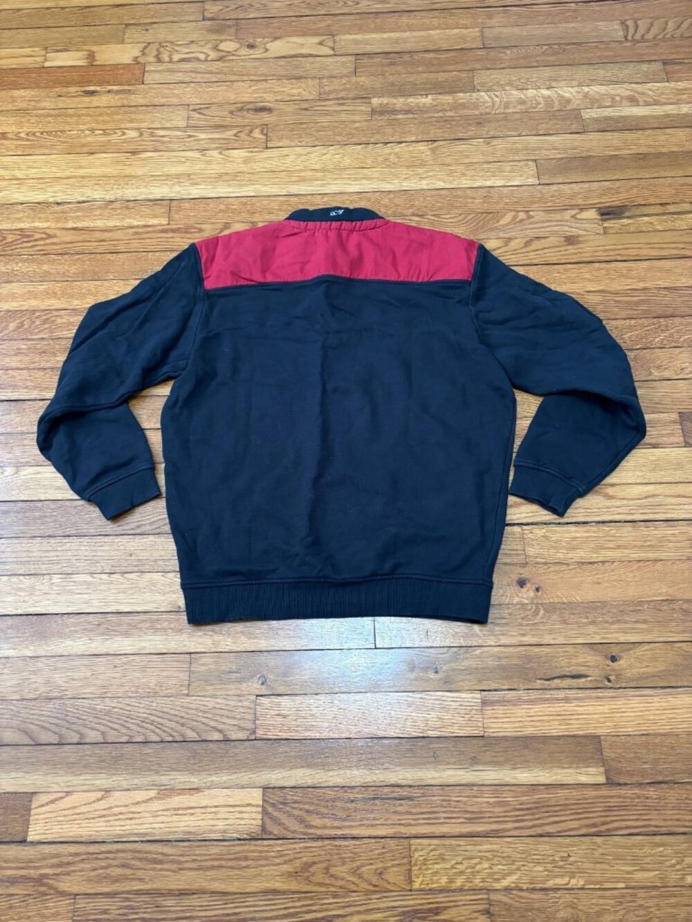 Vineyard Vines Shep Shirt 1/4 Zip Pullover Black Red Mens Medium 100% Cotton - Picture 5 of 5